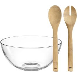 Leonardo Schale 28 mit Salatbesteck 