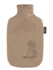 Fashy Wärmflasche 2,0l weicher Bezug Steppung beige 