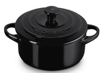 Le Creuset Mini-Cocotte Klassik Rund 14 cm Schwarz Glänzend Poterie 
