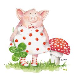 Paperproducts Servietten 33x33 cm Lucky Piggy 
