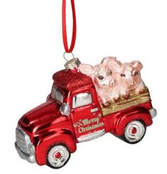 Gift Company Hänger Truck mit Schweinen rot 