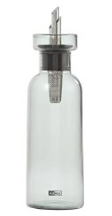 AdHoc Öl- / Essigspender H 21 cm AromaPourl Glas grey/Edelstahl/Silikon 