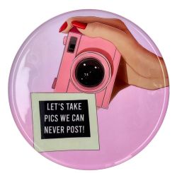 Gift Company Love Trays Dekotablett L Motiv: Kamera rund rosa 