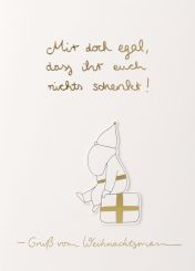 Räder Santa Karte Mir doch egal,dass ihr euch nichts schenkt 