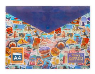 Legami Dokumentenumschlag Travel Stickers 