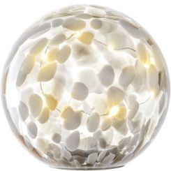 Leonardo LED Kugel 17 weiß/gold 