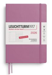 Leuchtturm1917 Wochenkalender & Notizbuch Dotted Medium (A5) 2026, Dusty Rose, Deutsch 