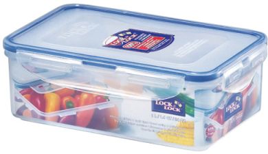 Lock & Lock Frischhalteboxen rechteckig 1,0 L mit Ablaufgitter 