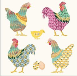 Paperproducts Servietten 25x25 cm Galli e galline 