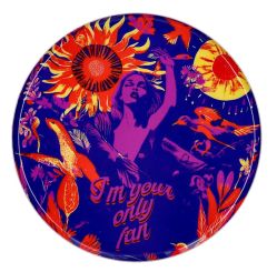 Gift Company Love Trays Dekotablett M Motiv: I´m your only fan rund blau 