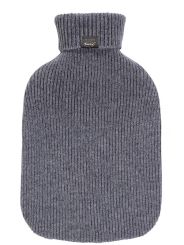 Fashy Wärmflasche Strickbezug aus Kaschmir grau 2 L 