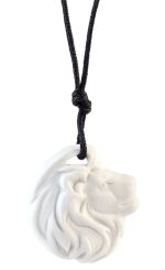 Meissen Anhänger Sternzeichen Löwe, Weiß, Biskuit, 3,4 X 3,3 Cm 