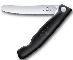 Victorinox Swiss Classic, Picknick Messer, 11cm, Wellen, Schwarz, Box 