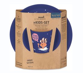 Koziol Kleiner Teller + Schale + Becher Connect Space organic blue space 