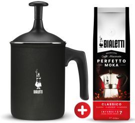 Bialetti Milchaufschäumer Tutto Crema 3 Tassen inkl. Perfetto Moka Classico 100 g 
