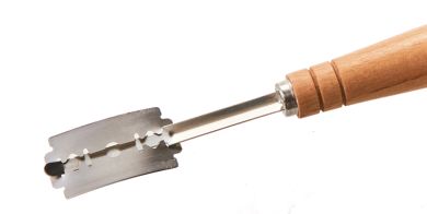 Birkmann Bäckermesser 19 cm mit Holzgriff aus Buche mit 5 Klingen aus Edelstahl 