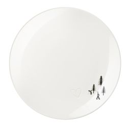ASA Selection Dessertteller, Heart In The Snow Snow Tracks, L. 205mm, B. 205mm, H. 22mm 