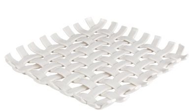 Räder Schale Flechterei Kunststück 25x25x1,8 cm 