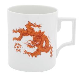 Meissen Henkelbecher Form Berlin Ming-Drache Leicht,Modifizierte Ausführung Rot V 0,25 L 