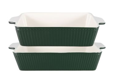 Greengate 2-er Set Auflaufformen rechteckig klein Alice pinewood green 