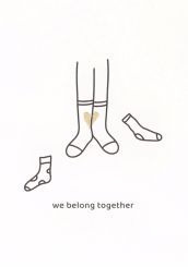 Räder Goldene Stickerei karte We belong together 