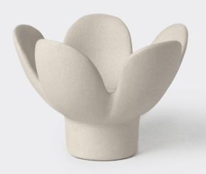 Räder Kerzenhalter Blume beige 8x8x5,5cm 