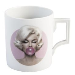 Meissen Henkelbecher, Legends Blowing Bubbles - Collection By Michael Moebius, Marilyn, Pink, Form Berlin, V 0,25 L 
