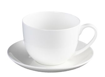 Tritschler Kaffeetasse mit Untertasse Bone China weiß 