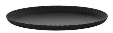 Alessi Pleats Tablett Stahl schwarz rund 23 cm 
