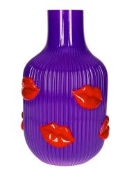 Gift Company L´amour Vase H(30cm) Lippen lila gs 
