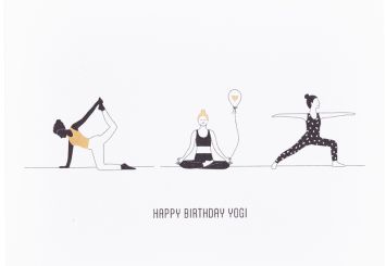 Räder Hobbykarte Happy Birthday Yogi 