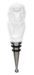 Meissen Flaschenverschluss, MEISSEN Bottle Tops , Affe Nichts Hören, Weiß, H 13,5 Cm 