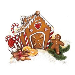 Paperproducts Servietten 33x33 cm Lebkuchenhaus 