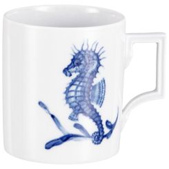 Meissen Henkelbecher Form Berlin Blue Treasures Seepferdchen V 0,25 L 
