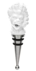 Meissen Flaschenverschluss, Meissen Bottle Tops , Affenmusiker, Weiß, H 11 Cm 