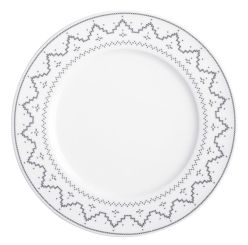 Kahla Kreuzstich Frühstücksteller 21 cm Hygge grau 