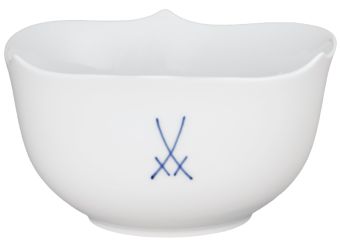 Meissen Suppenschale, Form Wellenspiel Pur , Markenzeichen Meissen, Kobaltblau, Ø 12,5 Cm 