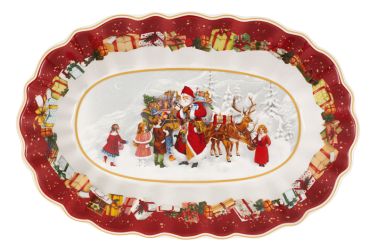 Villeroy & Boch Toy´s Fantasy Schale Oval Groß Santa und Kinder 30,5x20 cm 