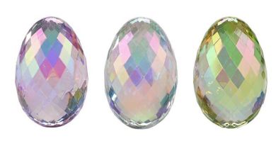 Gift Company Ciel coloré Ei M 3fach sortiert mint/lila/transparent irisierend 