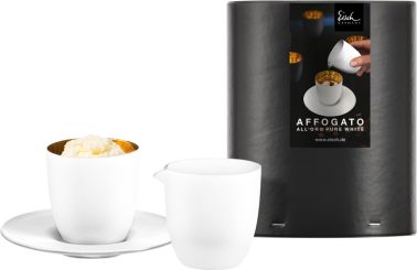 Eisch Cosmo Affogato al oro Glas 109/5 + Kännchen i.Geschenkr. Pure White 