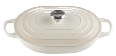 Le Creuset Bräter Oblong Signature 31 cm Meringue 
