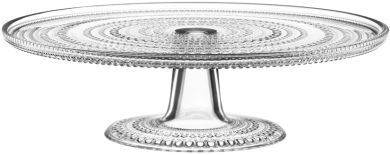 iittala Kastehelmi Kuchenplatte mit Fuss 315 mm klar 