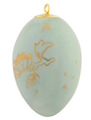Meissen Osterei, Golden Onion Style, Seladon, H 4,5 cm 