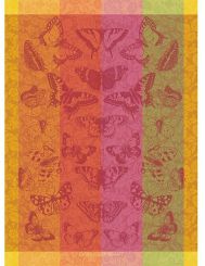 Garnier-Thiebaut Geschirrtuch Beaux Papillons Flamboyant 56x77 Cm 100% Gekämmte Baumwolle 