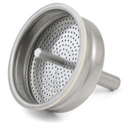 Bialetti Kaffeetrichter aus Edelstahl für Edelstahl Espressokocher 6 Tassen Karton 