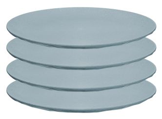 Koziol Flacher Teller 260 mm Club Plate 4er-Set nature flower blue 