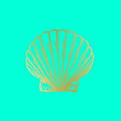 Paperproducts Servietten 33x33 cm Golden Shell aqua 