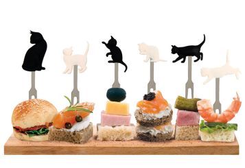 Legami Aperitif-Gabeln (6er Set) Meow 