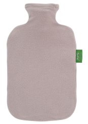 Fashy Wärmflasche mit recyceltem Fleecebezug taupe 2,0 l 