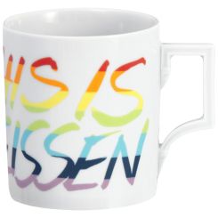 Meissen Henkelbecher, Form Berlin , CSD - This Is Meissen , Regenbogenfarben, V 0,25 L 